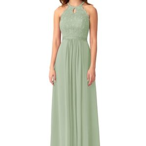 Azazie dusty sage bridesmaid dress